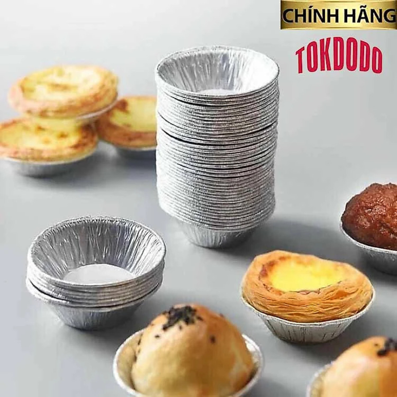 Set 50 Khay Giấy Bạc , Cốc Giấy Bạc Làm Bánh , Nướng Đồ Ăn Tiện Dụng